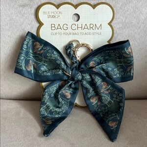 NEW Blue Moon Studio Floral Bow Bag Charm